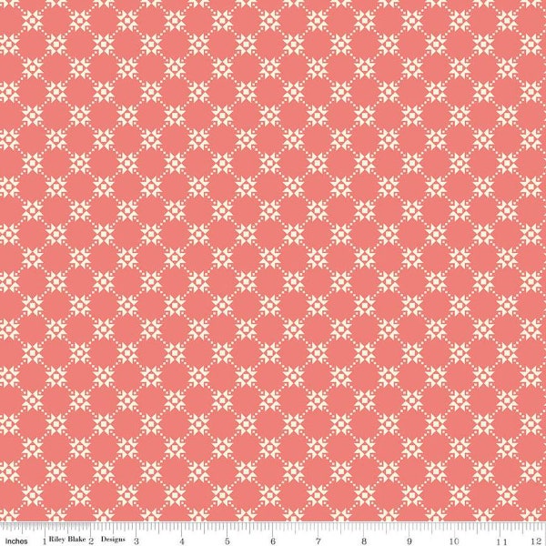 Gingham Cottage Quilty Coral by Heather Petersen for Riley Blake Designs