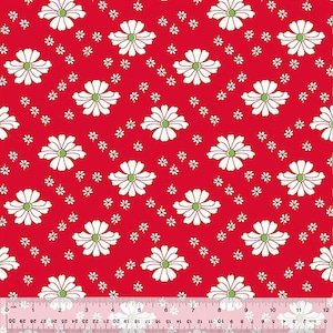 Tela Garden Party Meadow Red de Whistler Studio para Windham Fabrics