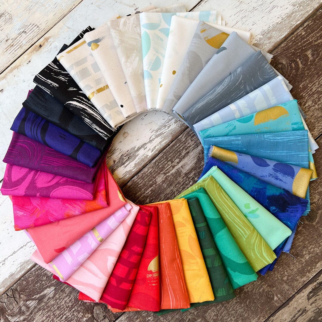 Brushy Precut Bundles by Wishwell for Robert Kaufman Etsy