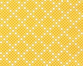 Basket of Blooms Circles Screamin 39 Yellow for Robert Kaufman 1930 s Reproduction Fabric