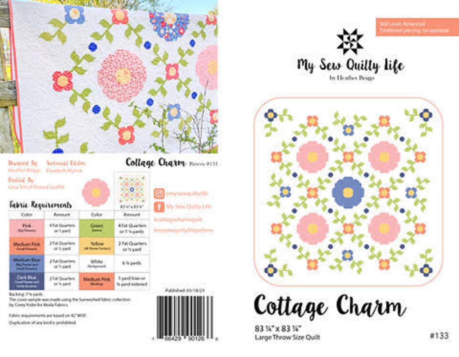 Cottage Charm Quilt Pattern by My Sew Quilty Life - Etsy