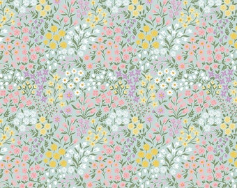 Bunny Trail Spring Floral Powder by Dani Mogstad for Riley Blake Designs