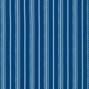 May include: A blue and white striped fabric with a subtle pattern. The fabric has a woven texture and a slightly textured surface.