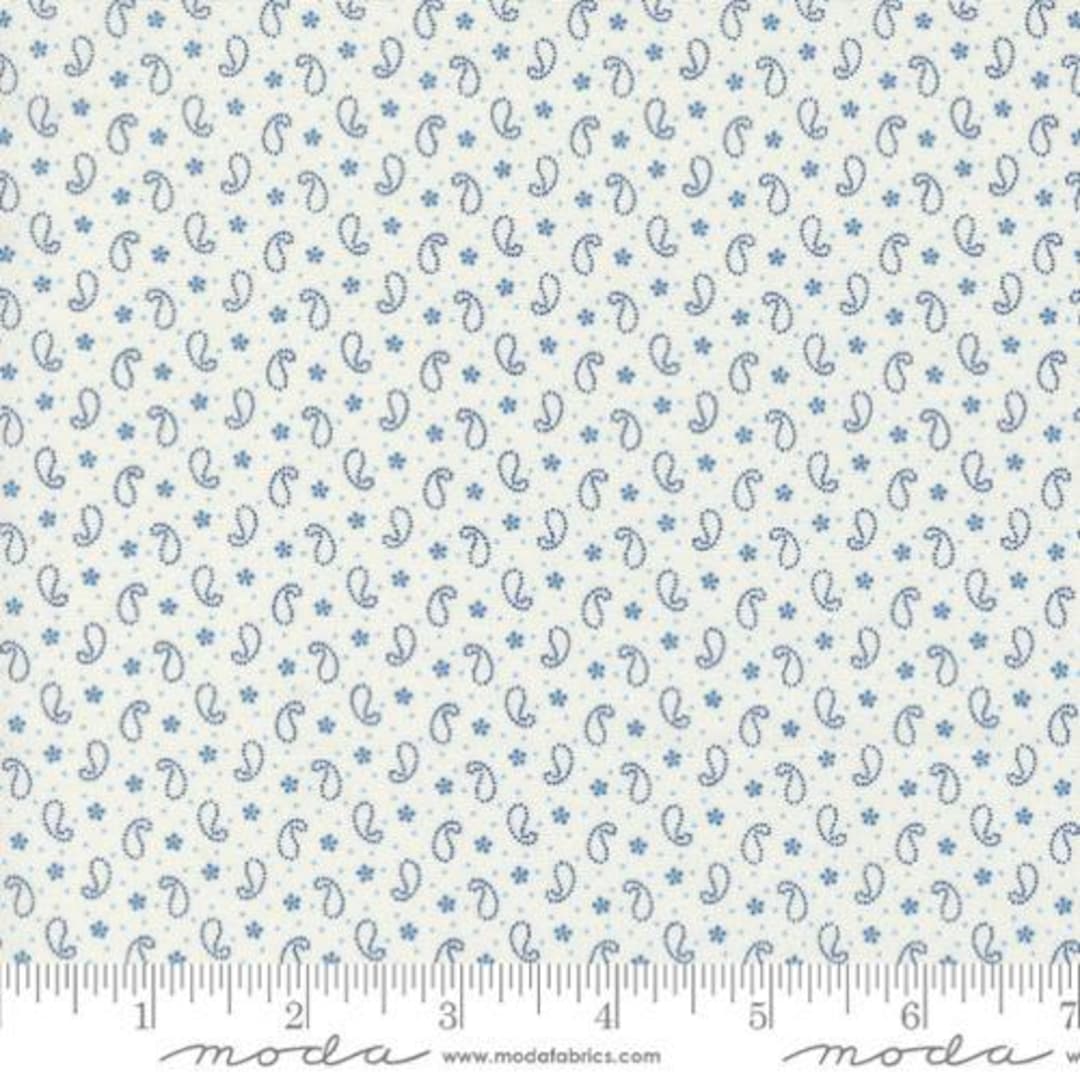 Denim and Daisies Petite Paisley Daisy Denim by Fig Tree Co for Moda ...