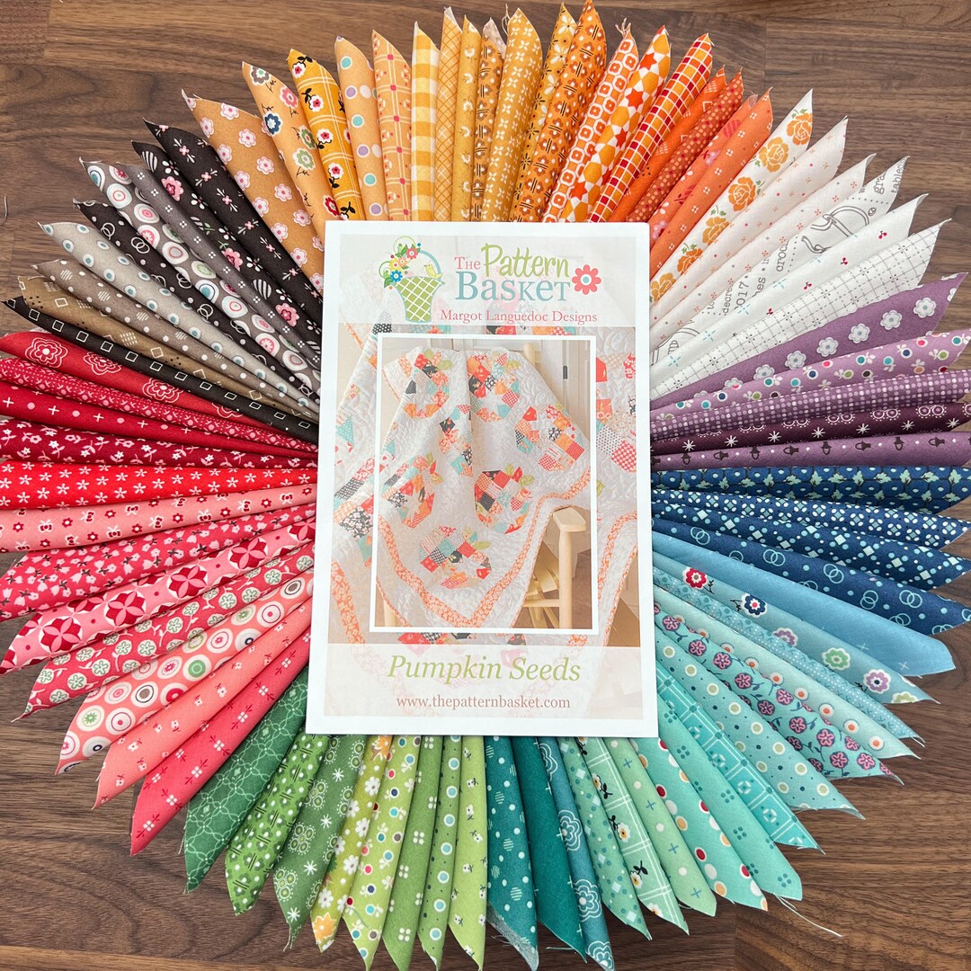 Pumpkin Seeds Quilt Kit Featuring Lori Holt Fabrics From Riley Blake