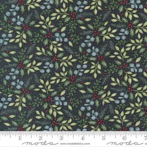 Holidays At Home Winter Greenery Charcoal by Deb Strain for Moda Fabrics- END OF BOLT