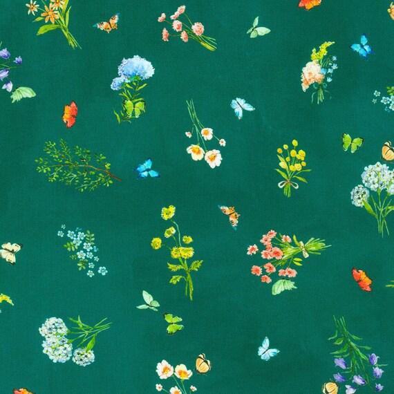 Bunny Lane Flowers in Teal Bunny Lane Flowers in Teal