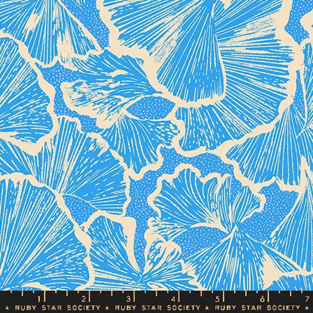 Glow Garden Ginko Lindley Blue by Sarah Watts for Moda Fabrics - Etsy