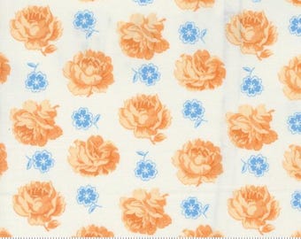 Denim and Daisies Woodcut Bloom Denim by Fig Tree Co for Moda Fabrics ...
