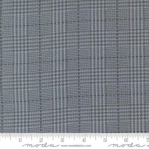 Farmhouse Flannels III Box Check Grey Pewter by Primitive Gatherings for Moda Fabrics