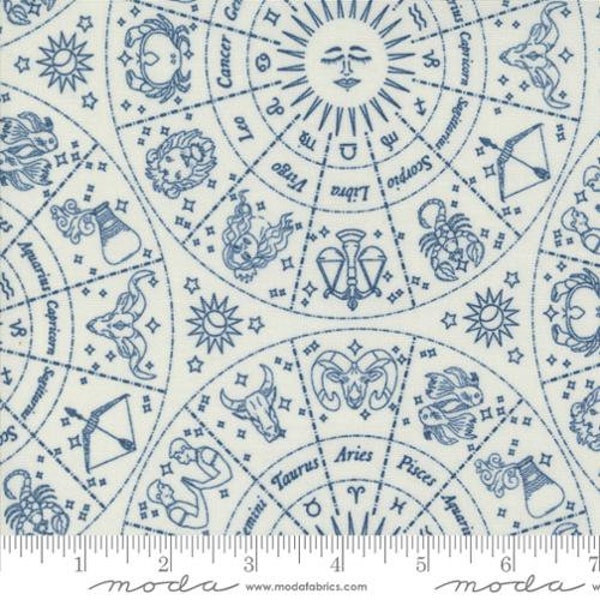 Starry Sky Zodiac Mist Night by April Rosenthal of Prairie Grass for Moda Fabrics