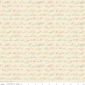 Glisten Text Eggnog by Sandy Gervais for Riley Blake Designs