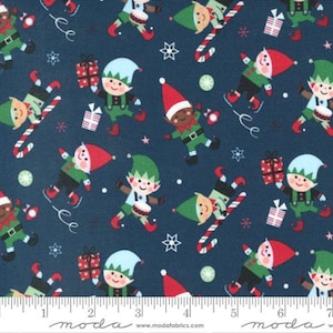 Hello Holidays Elves Night Sky by Abi Hall for Moda Fabrics END OF BOLT