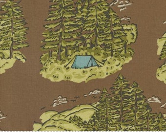 The Great Outdoors Vintage Camping Soil by Stacy Iest Hsu for Moda Fabrics
