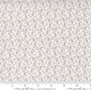 Itty Bitty Background Gatherings Flower Grey by Primitive Gatherings for Moda Fabrics