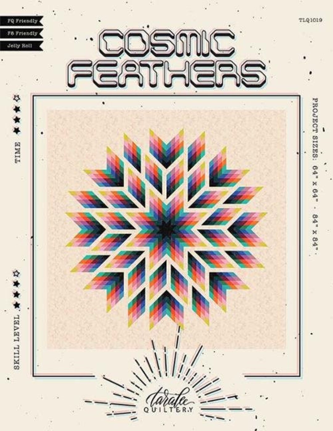 Cosmic Feathers Quilt Pattern by Tara Lee Quiltery Etsy