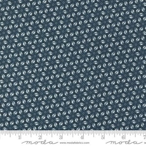Snowman Gatherings IV Snow Flower Dark Lake by Primitive Gatherings for Moda Fabrics