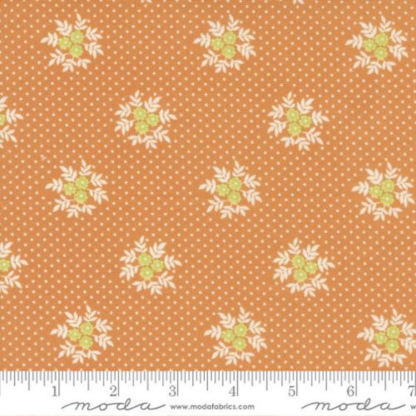 Fruit Cocktail Posey Blossoms Tangerine by Fig Tree Co for Moda Fabric
