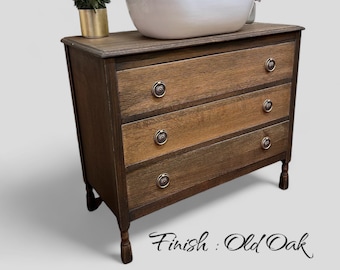 NOW SOLD  | VINTAGE 200 | Vintage Oak Vanity | Solid Oak Vanity | Vintage Oak | Oak Bathroom Vanity