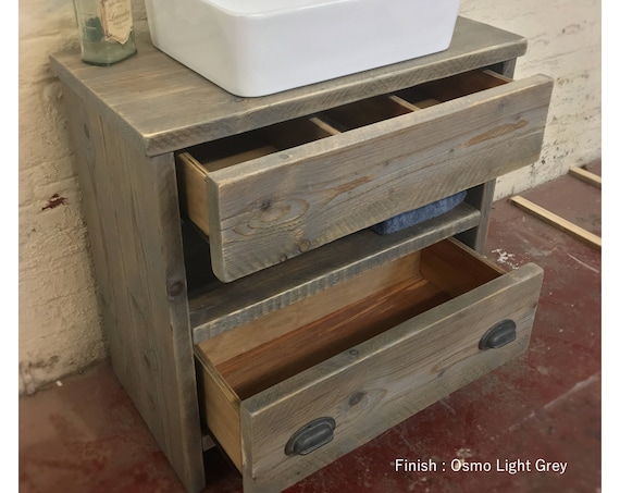 Lincoln :Wood Bathroom Vanity Cabinet, Double Vanity Unit Bathroom, Wooden Vanity Bathroom Rustic, Farmhouse Bathroom Vanity Reclaimed Wood