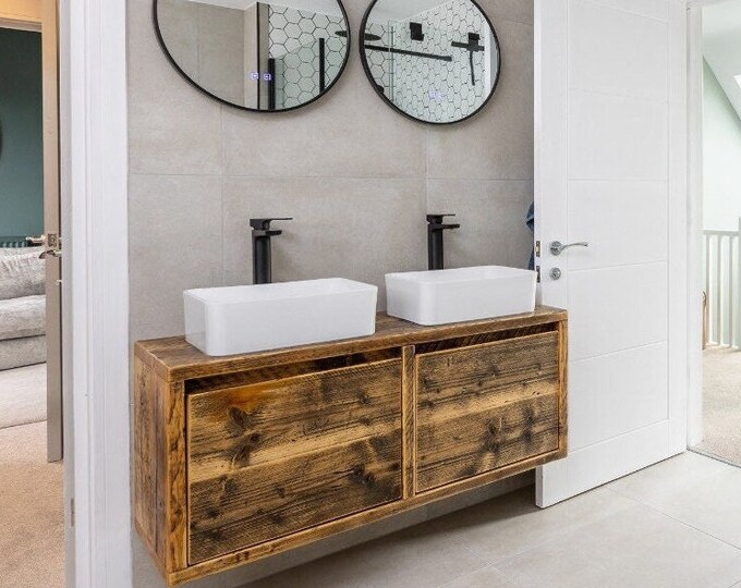 WIMBLEDON DOUBLE WALL |  Handmade Bathroom Furniture | Wall Mounted cabinet | Wall hung Bathroom Furniture | Bathroom Vanity