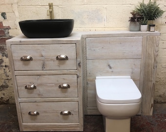 LANCASTER COMBINATION | Handmade Reclaimed Timber Bathroom Furniture