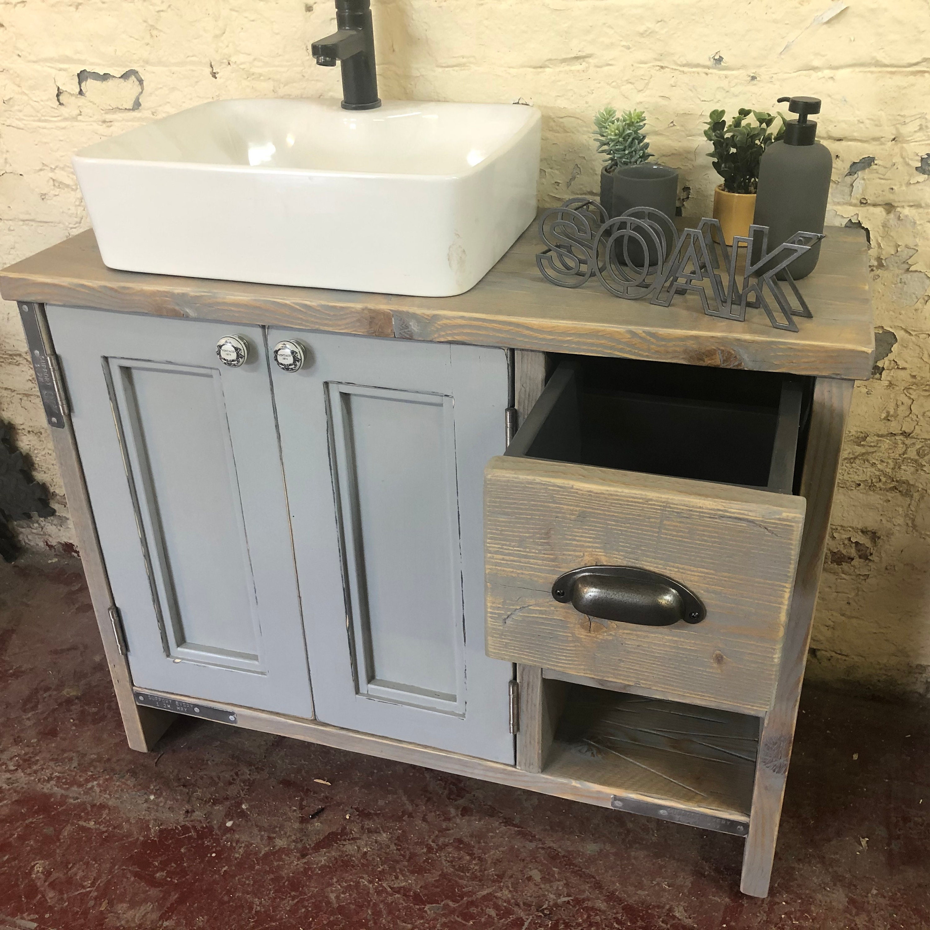 EDINBURGH PAINTED  Wooden Bathroom Cabinet Double Vanity 