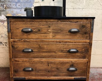LANCASTER | Handmade Reclaimed Timber Bathroom Vanity Unit |  With Storage | Rustic Basin Unit | Natural Wood Bathroom Vanity
