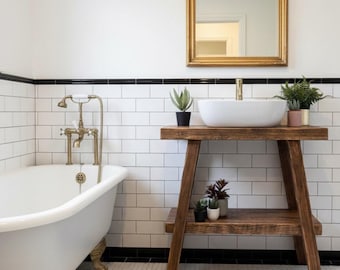 MULLION | Handmade  Quebec Pine Furniture | Vanity Unit