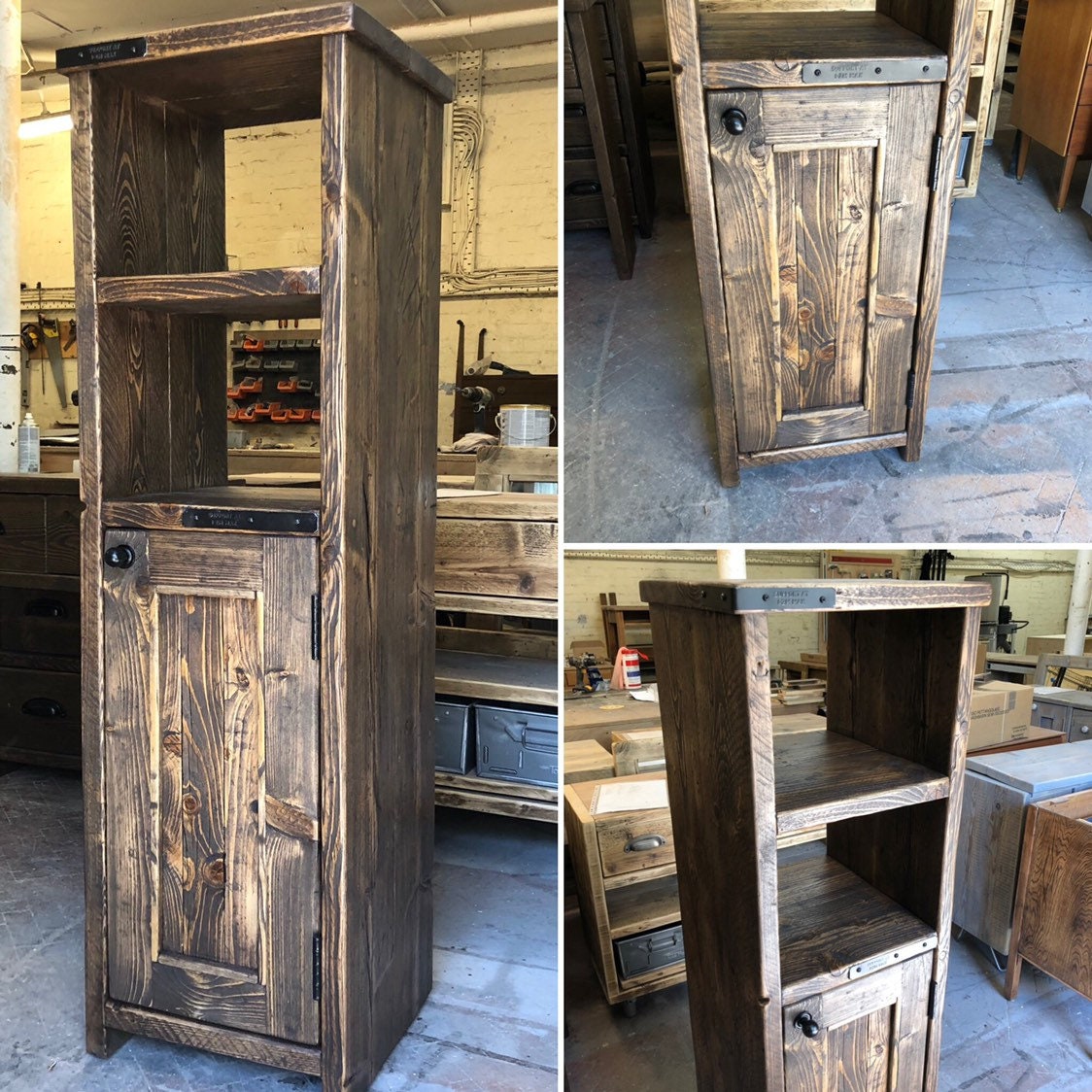 Bath-Reclaimed Tall Wooden Vanity Unit. Bathroom, Wood ...