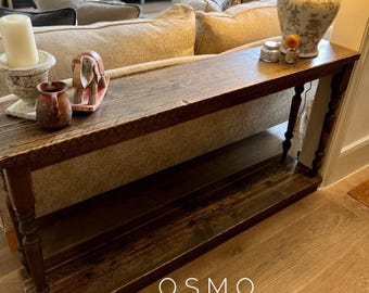 Handmade Reclaimed Wood Console Table | Rustic Sofa Sideboard
