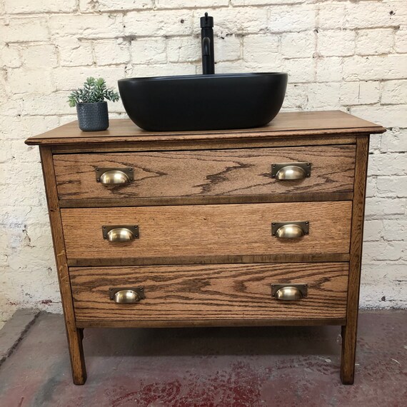 Vintage Oak Bathroom Vanity