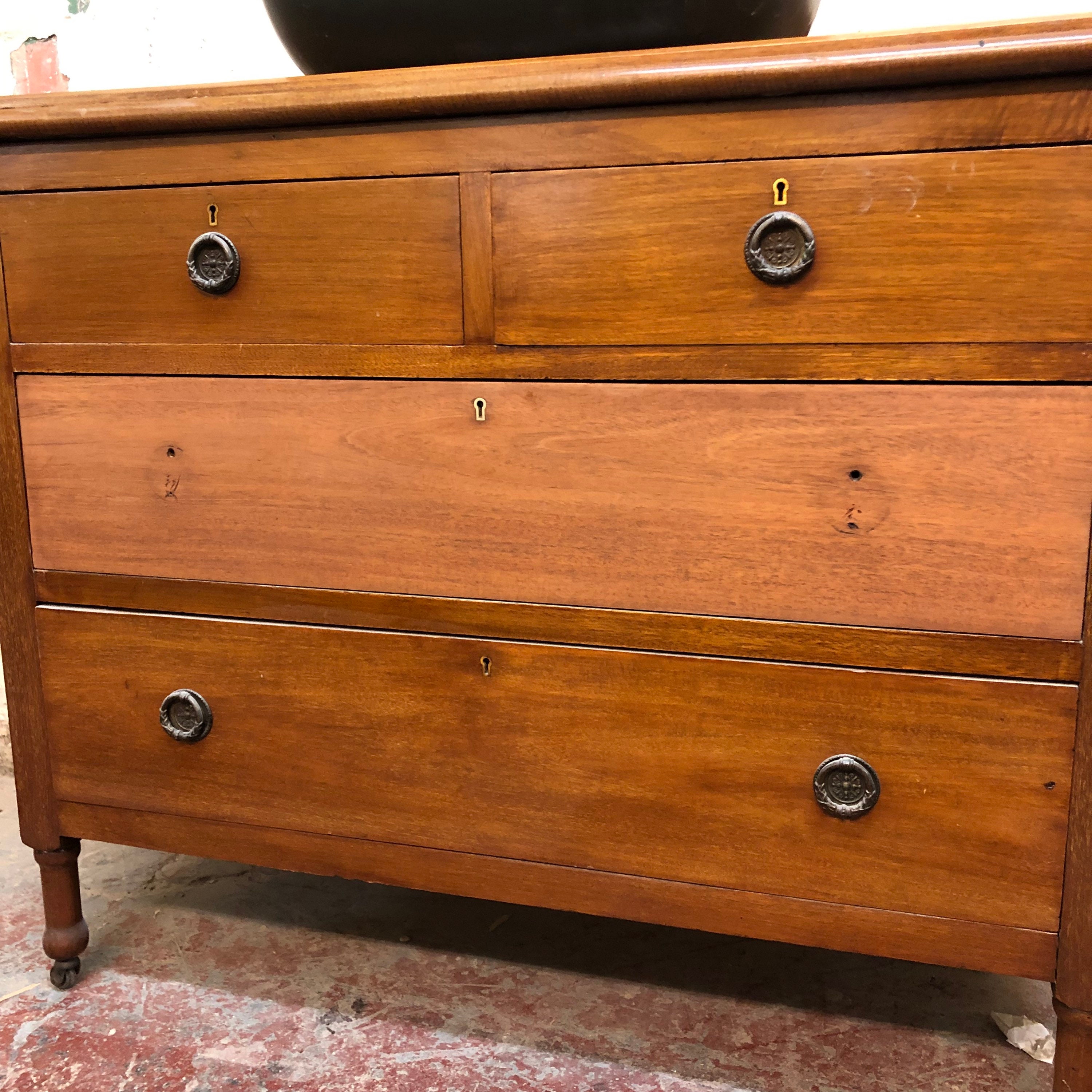 VINTAGE 94 Vintage Mahogany Bathroom Chest of Drawers Quartz Stone