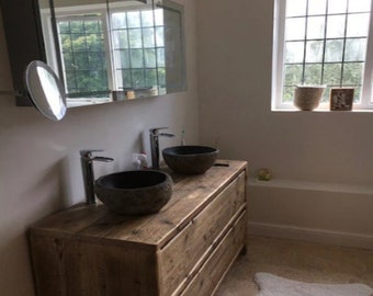 WIMBLEDON DOUBLE WALL | Handmade Reclaimed Timber Bathroom Furniture