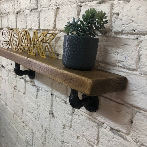 IRON | Reclaimed Timber Shelf With Brackets