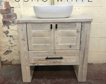 SALCOMBE | Handmade Wooden Bathroom Furniture | Bathroom cabinet | Rustic Vanity | Seaside Bathroom Furniture | Nautical Bathroom Vanity