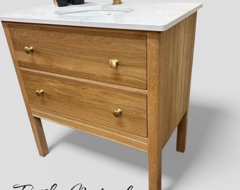 BANBURY 2 | Classic Oak Bathroom Vanity with Prestbury or Alderley Undermounted Basin