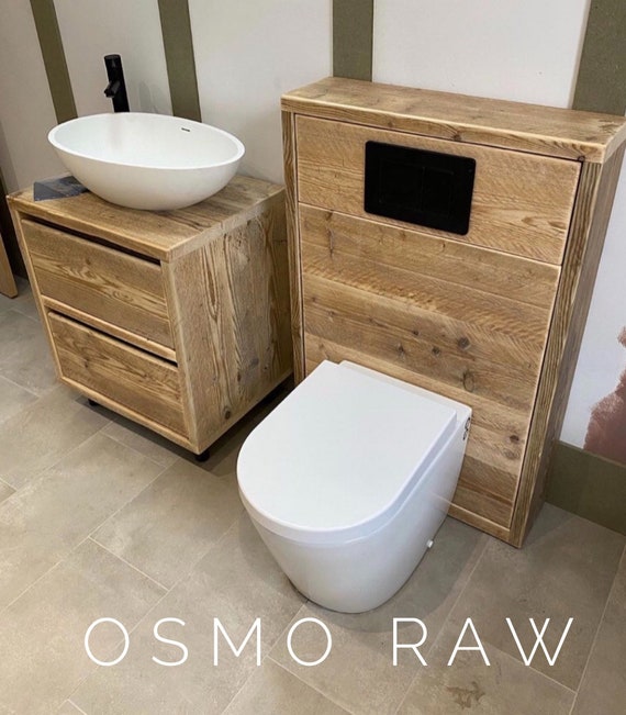 Settle - Concealed Cistern Unit | Reclaimed Bathroom Unit | Wooden Bathroom Cabinet |