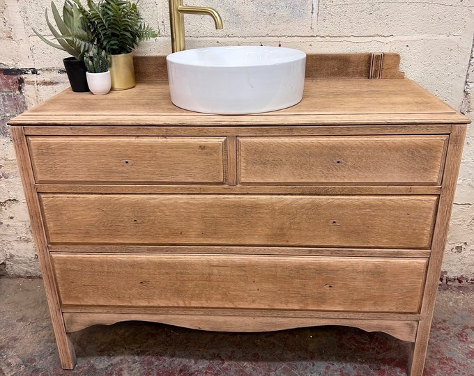 Vintage 187 | Vintage Oak Vanity | Solid Oak Vanity | Vintage Oak | Oak Bathroom Vanity