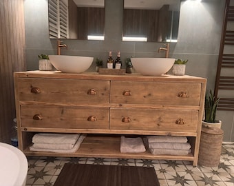ABINGDON DOUBLE | Handmade Reclaimed Timber Bathroom Furniture
