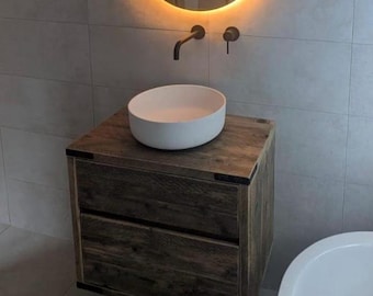FULHAM WALL MOUNTED | Handmade Reclaimed Timber Bathroom Furniture