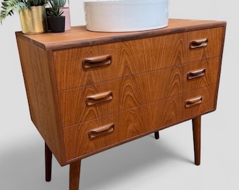 G-PLAN | FRESCO  | Mid-Century Bathroom Unit | Including  quartz top |Wooden Tapered  Legs