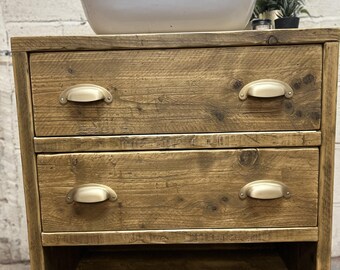 ABINGDON | IN STOCK | Handmade Reclaimed Timber Basin Unit