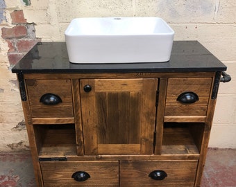GRASSINGTON | Handmade Bathroom Furniture | Bathroom cabinet | Rustic Vanity | Upcycled Bathroom Furniture | Bathroom Vanity | Wash Stand