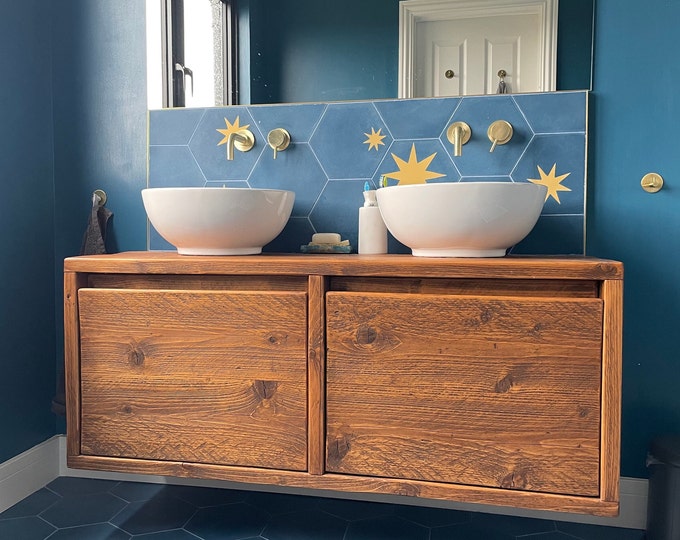 WIMBLEDON DOUBLE WALL |  Handmade Bathroom Furniture | Wall Mounted cabinet | Wall hung Bathroom Furniture | Bathroom Vanity