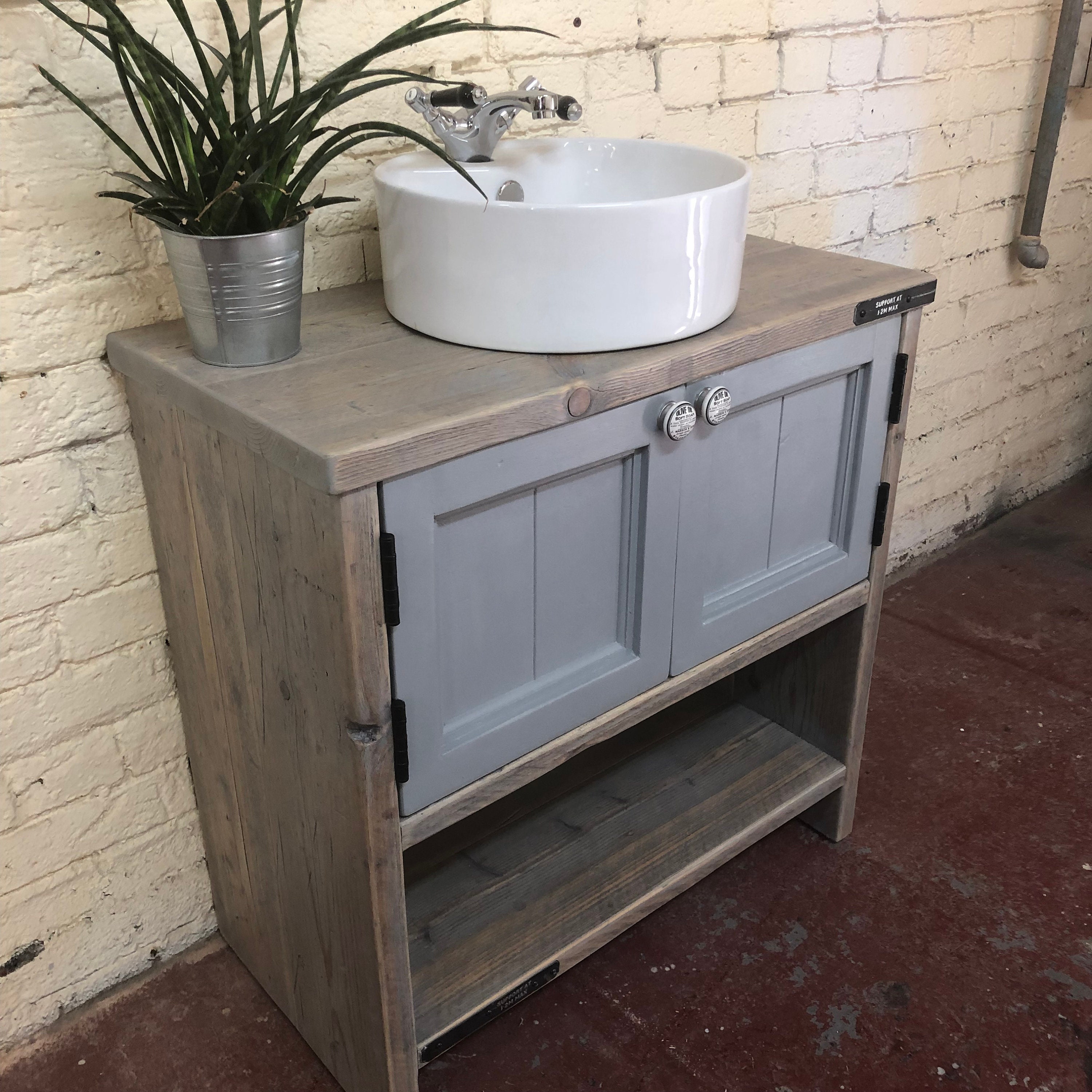 HARROGATE PAINTED Handmade Reclaimed Bathroom Vanity Unit