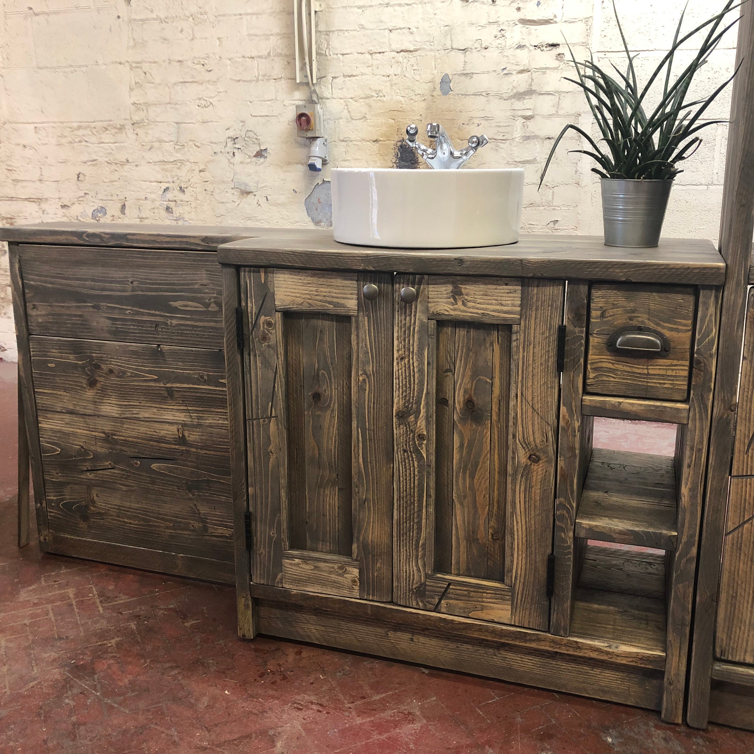 Settle - Concealed Cistern Unit | Reclaimed Bathroom Unit | Wooden ...