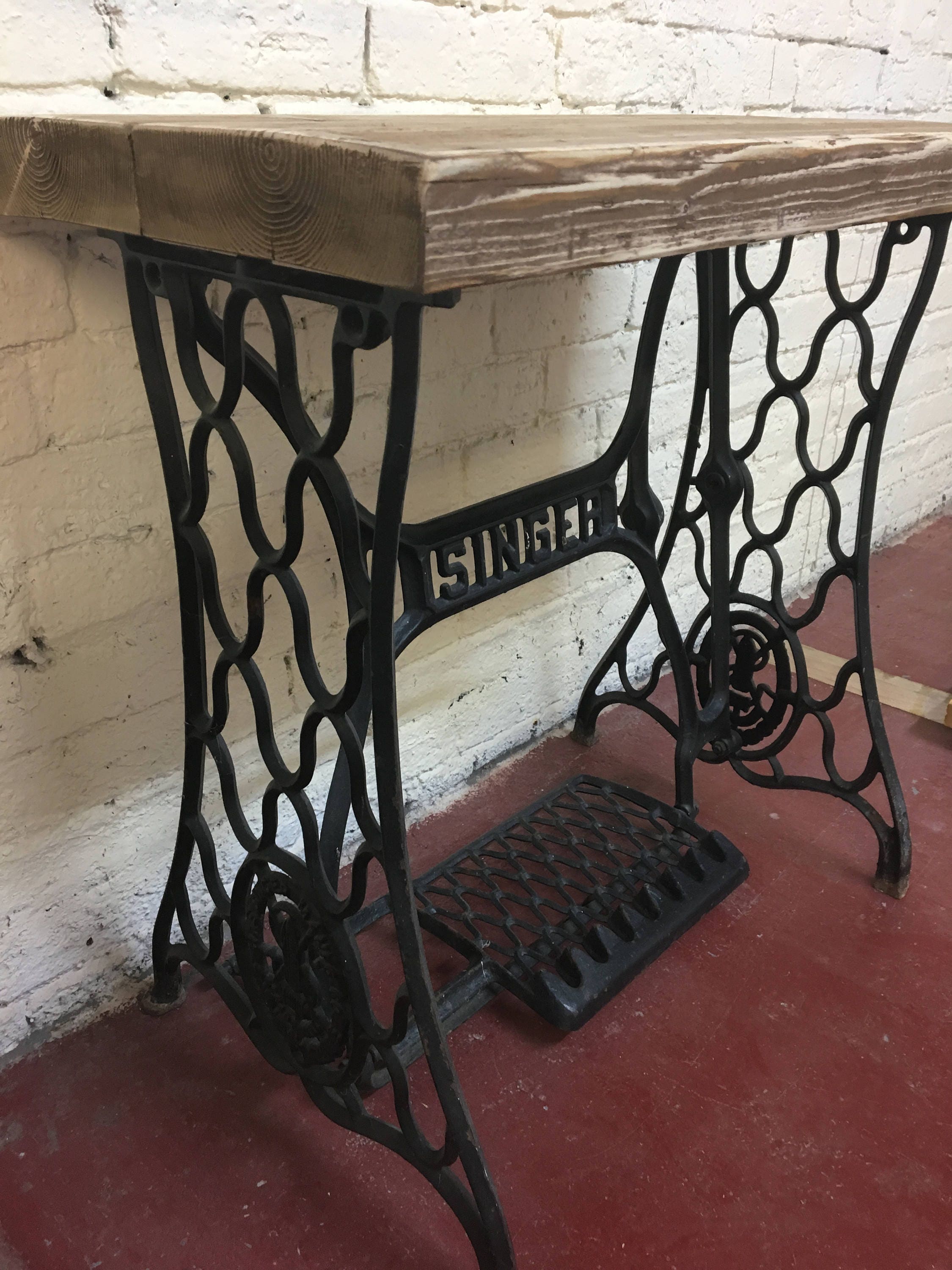 Vintage Singer cast Iron Sewing Table In Stock and Ready to Ship