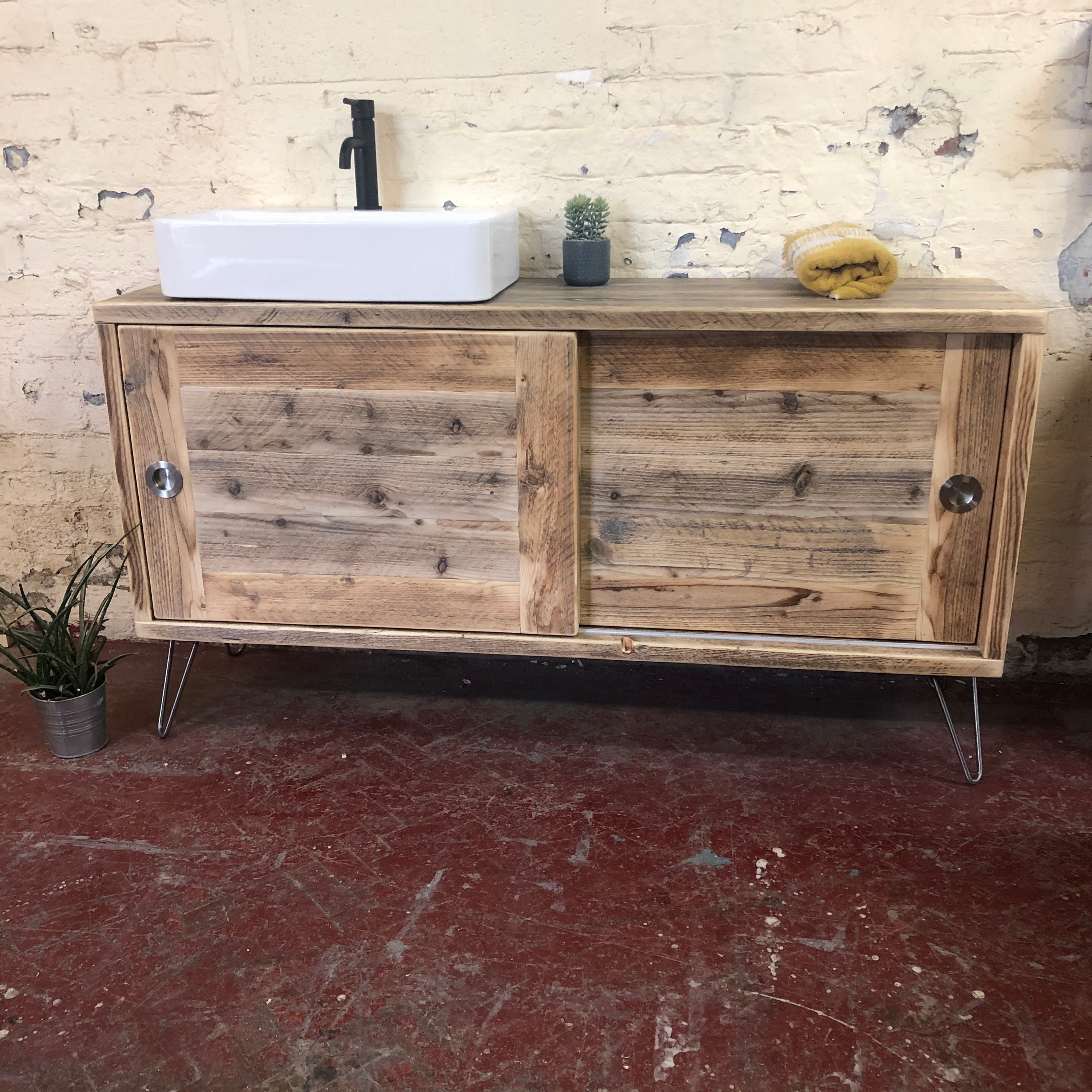 Camden Reclaimed Wood Bathroom Vanity Wooden Bathroom Vanity