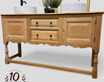 VINTAGE 211 | Vintage Oak Chest | Solid Oak Drawers | Vintage Oak | Oak  Bathroom Vanity